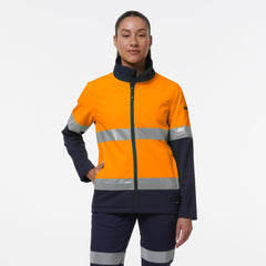 KingGee Womens Reflective Spliced Pocket Softshell Safety Work Jacket K45006