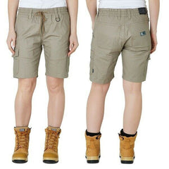 Womens Elwood Elastic Utility Shorts Cargo Phone Pocket Work Tough Comfy EWD602