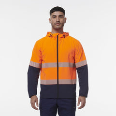 KingGee Mens Hi Vis Reflective Durable Hooded Repel Safety Work Jacket K55061