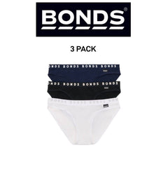 Bonds Girls Hipster Bikini Plain Comfortable Cotton Fabric 3 Pack UWPR3A