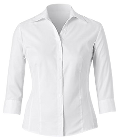 NNT Mens Textured Twill 3/4 Darted White Collared Business Shirt CAT4JG
