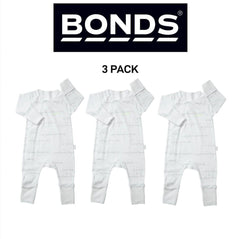 Bonds Baby Newbies Coverall Super Soft Cozysuit & Stretchable Fabic 3 Pack BXQBA