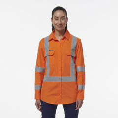 KingGee Womens Safety Workcool Vented X Back Reflective Breathable Shirt K44233