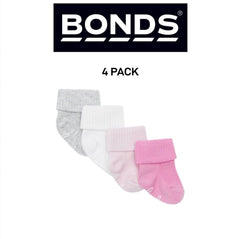 Bonds Baby Bamboo Cuff Super Soft and Feature Fun Colours 4 Pack R41354