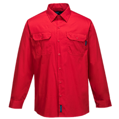 Portwest Hi-Vis Lightweight Long Sleeve Shirt Collared Button Comfy Shirt MS301