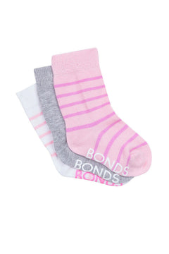 Bonds Baby Stay On Crew Socks with Grippy Soles Breathable Cotton 6 Pack RXQ33N