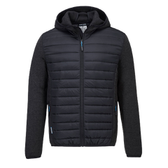 Portwest KX3 Baffle Jacket Front Zip Opening Hooded Grey Marle Jacket Comfy T832