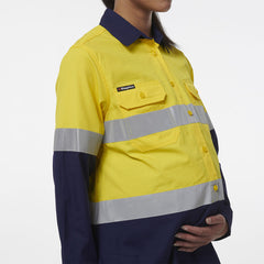 KingGee Womens Workcool Maternity Reflective Shirt K44234