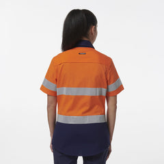 KingGee Womens Workcool Vented Reflective Short Sleeve Shirt K44229