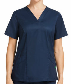 NNT Womens Nightingale V-Neck Classic Nurse Scrub Top Hip Pocket Workwear CATU5F