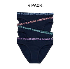 Bonds Girls Bikini Sport Ultimate Comfy and Fresh Moisture Wicking 4 Pack UWKL4A