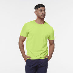 KINGGEE Mens HI Vis Crew Workwear Regular Fit Reflective Sleeve T Shirt K54034