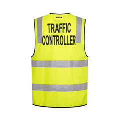 Portwest Traffic Controller Zip Vest D/N Reflective Tape Work Safety MZ105