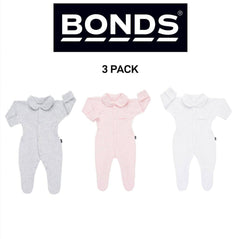 Bonds Baby Originals Poodlette Wondersuit Cosy Collar & Extra Warm 3 Pack BXEFA