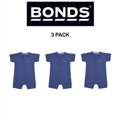 Bonds Baby Waffle Romper Soft Recycled Cotton Stretchy Fabric 3 Pack BWRNA