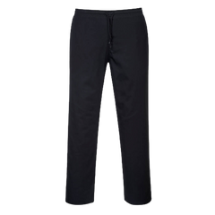 Portwest Drawstring Pants Lightweight Comfortable Black Chef Pant C070