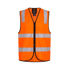 Portwest Traffic Controller Zip Vest D/N Reflective Tape Work Safety MZ105