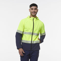 KingGee Mens Hi Vis Reflective Durable Hooded Repel Safety Work Jacket K55061
