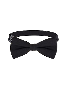 NNT Mens Plain Black Bow Tie Adjustable Neck Band Pre Tied CATK34