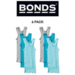 Bonds Baby Vest Ribbed Warmth Singlets Comfy Side Seamfree 6 Pack BXHNT