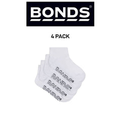 Bonds Kids Logo Light Quarter Crew Lightweight and Breathability 4 Pack RXUT4N