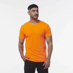 KINGGEE Mens HI Vis Crew Workwear Regular Fit Reflective Sleeve T Shirt K54034
