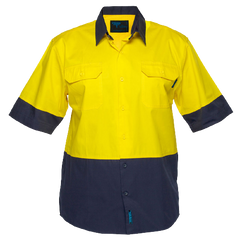 Portwest Hi-Vis Two Tone Lightweight Short Sleeve Shirt Reflecftive Safety MS802