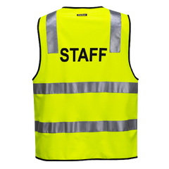 Portwest Staff Zip Vest D/N 2 Tone Hi Vis Reflective Tape Work Safety MZ107