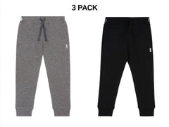 Bonds Kids Fleece Trackie Pants Drop Crotch Styling & Tapered Legs 3 Pack KVRJK