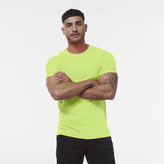 KINGGEE Mens HI Vis Crew Workwear Regular Fit Reflective Sleeve T Shirt K54034