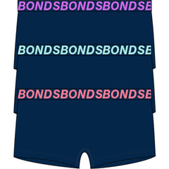 Bonds Girls Sport Shortie Soft Elastic Great Coverage Dry & Comfy 12 Pack UWCT3A