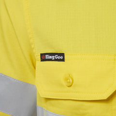 KingGee Womens Workcool Vented Reflective Short Sleeve Shirt K44229