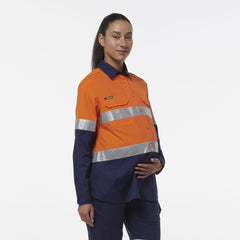 KingGee Womens Workcool Maternity Reflective Shirt K44234