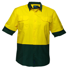 Portwest Hi-Vis Two Tone Lightweight Short Sleeve Shirt Reflecftive Safety MS802