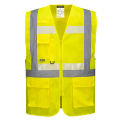 Portwest Glowtex Executive Vest II Hi Vis Reflective Tape Work Safety G456