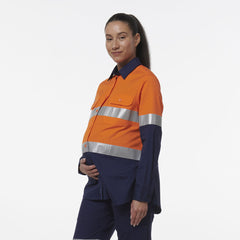 KingGee Womens Workcool Maternity Reflective Shirt K44234