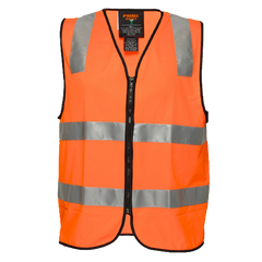 Portwest Security Zip Vest D/N 2 Tone Hi Vis Reflective Tape Work Safety MZ108