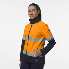 KingGee Womens Reflective Spliced Pocket Softshell Safety Work Jacket K45006