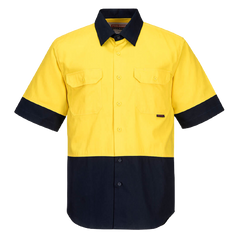 Portwest Hi-Vis Two Tone Regular Weight Short Sleeve Shirt Work Safety MS902