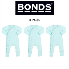 Bonds Baby Pointelle Cozysuit Branded Elastic Trim Aussie Cotton 3 Pack BXGGA