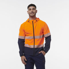 KingGee Mens Hi Vis Reflective Durable Hooded Repel Safety Work Jacket K55061