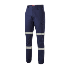 Hard Yakka Mens Cargo Cuffed Pants Taped Work Tough Safety Reflective  Y02411