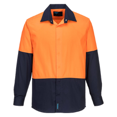 Portwest Food Industry Lightweight Cotton Shirt Reflective Work Safety MF150