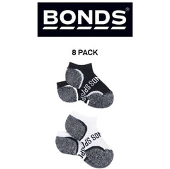 Bonds Kids Ultimate Comfort Low Cut Breathable Mesh Weave Socks 8 Pack RY8L2N