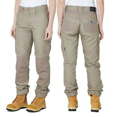 Womens Elwood Utility Work Pants Stretch Canvas Phone Pocket Tradie Tough EWD501