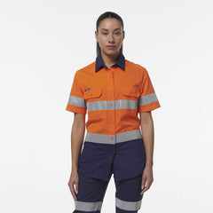 KingGee Womens Workcool Vented Reflective Short Sleeve Shirt K44229