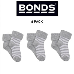 Bonds Baby Wondersock Super Soft Cotton and Durable Comfy 6 Pack R6289T