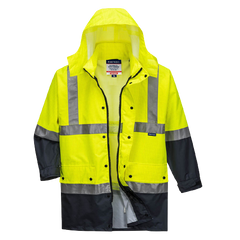 Portwest Mackay Anti-Static Jacket Waterproof Hood Reflective Work Safety MJ370
