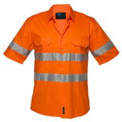 Portwest Hi-Vis Lightweight Short Sleeve Shirt with Tape Reflective Work Safety