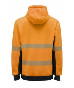 KingGee Mens Hi Vis Reflective Pull Over Hoodie Winter Fleece Work Safety K55054